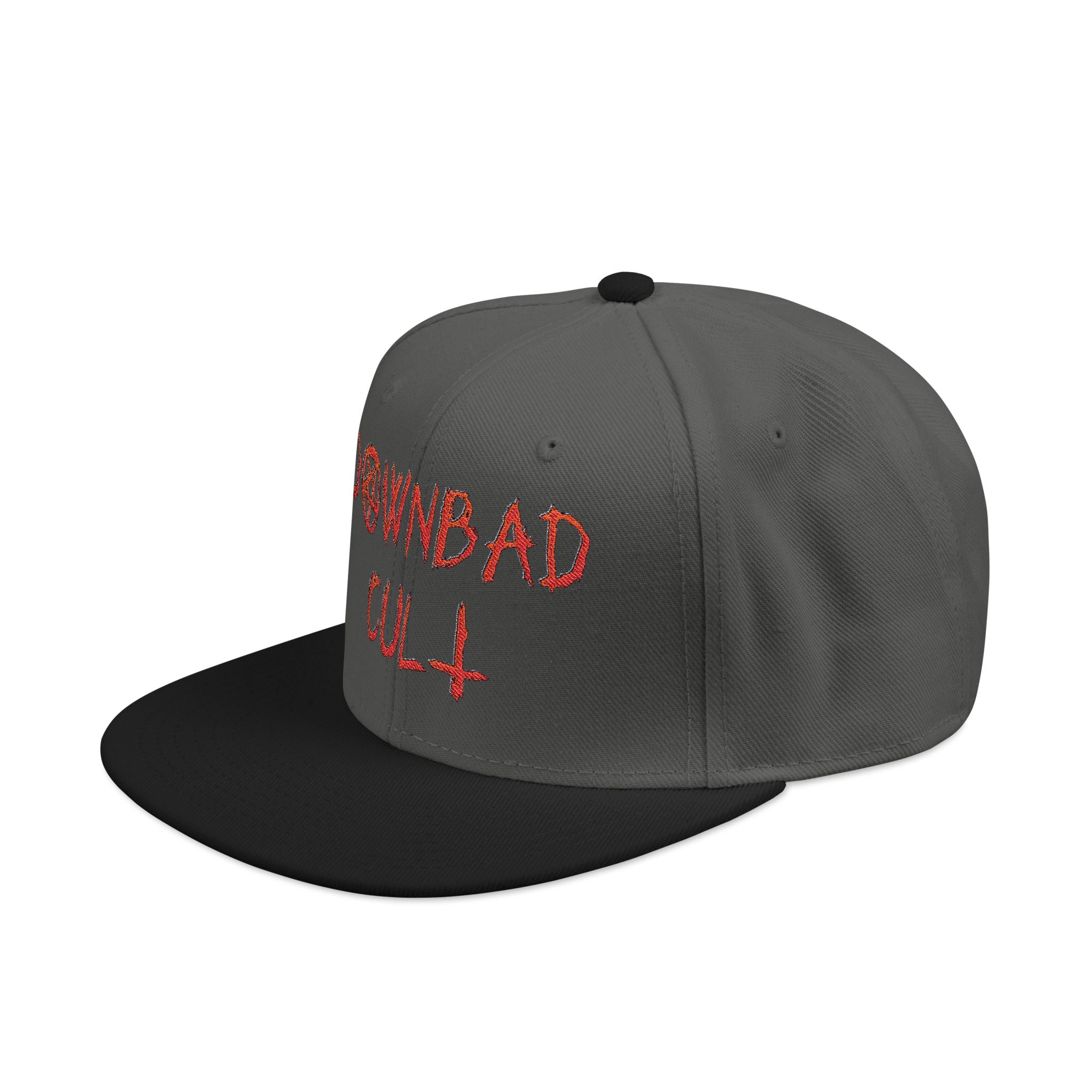 Embroidered Snapback Hat – Downbad Cult Design