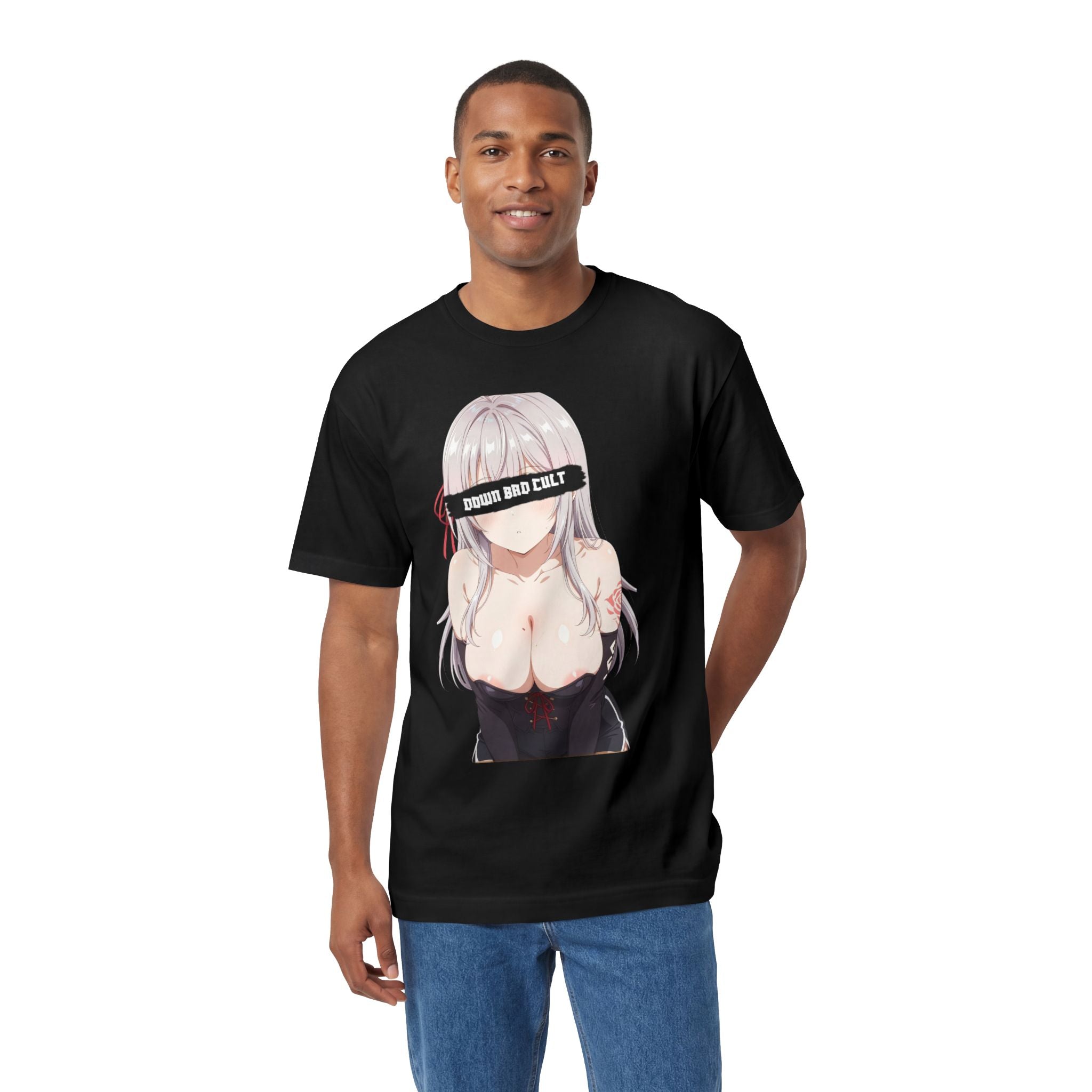 Unisex Classic Tee - Bold Anime Design | 'Down Bad Cult' Graphic Tee