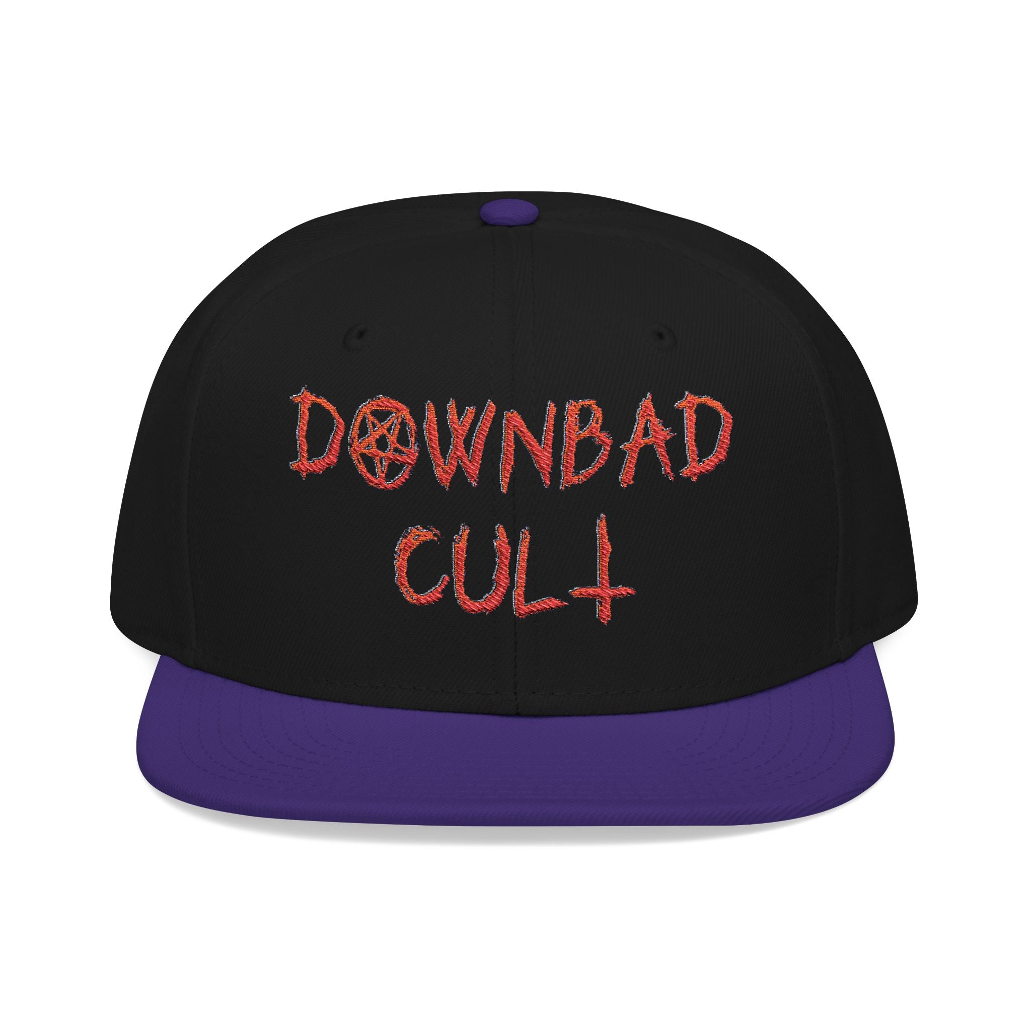 Embroidered Snapback Hat – Downbad Cult Design