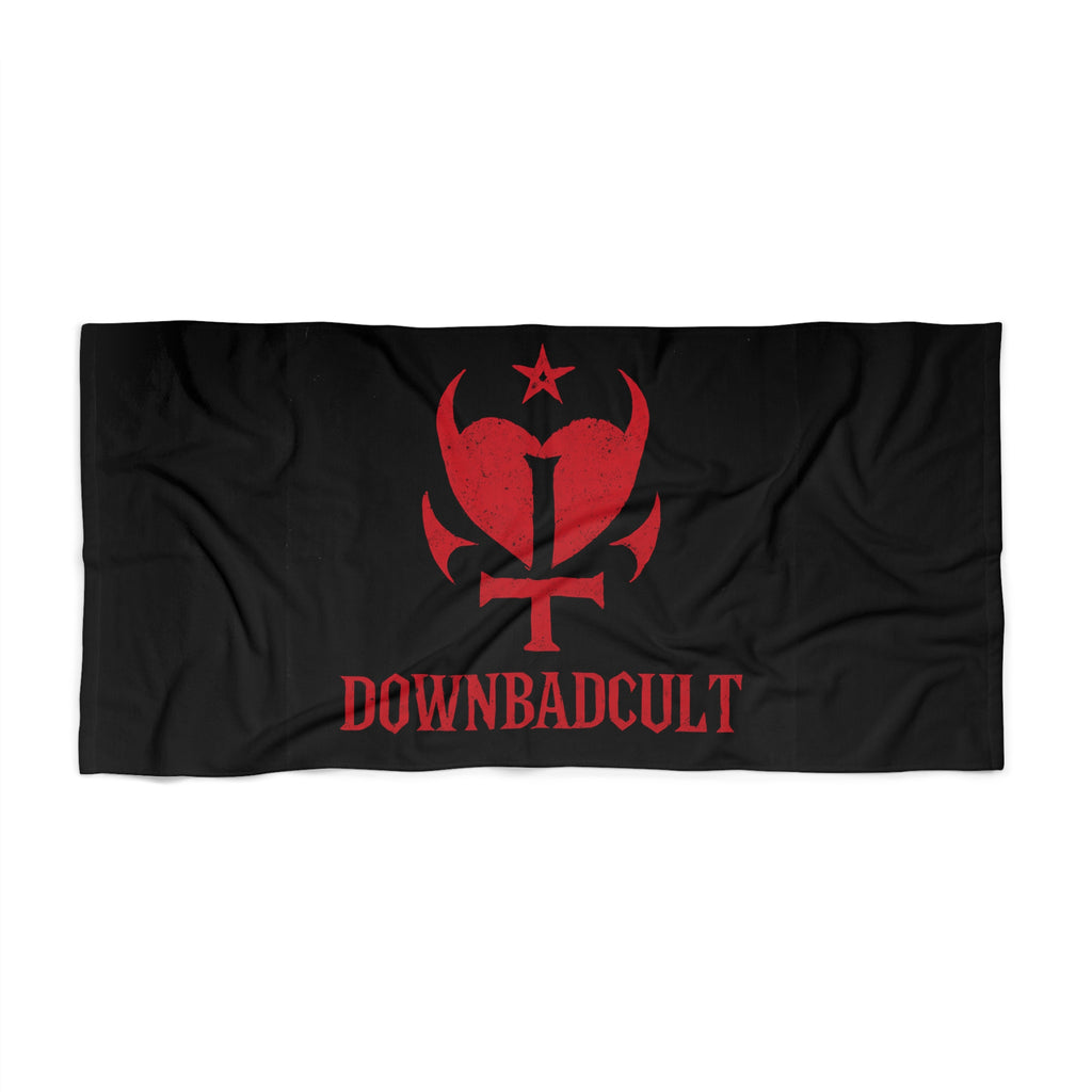 Downbadcult Beach Towel - Stylish Black Towel for Unique Beach Vibes