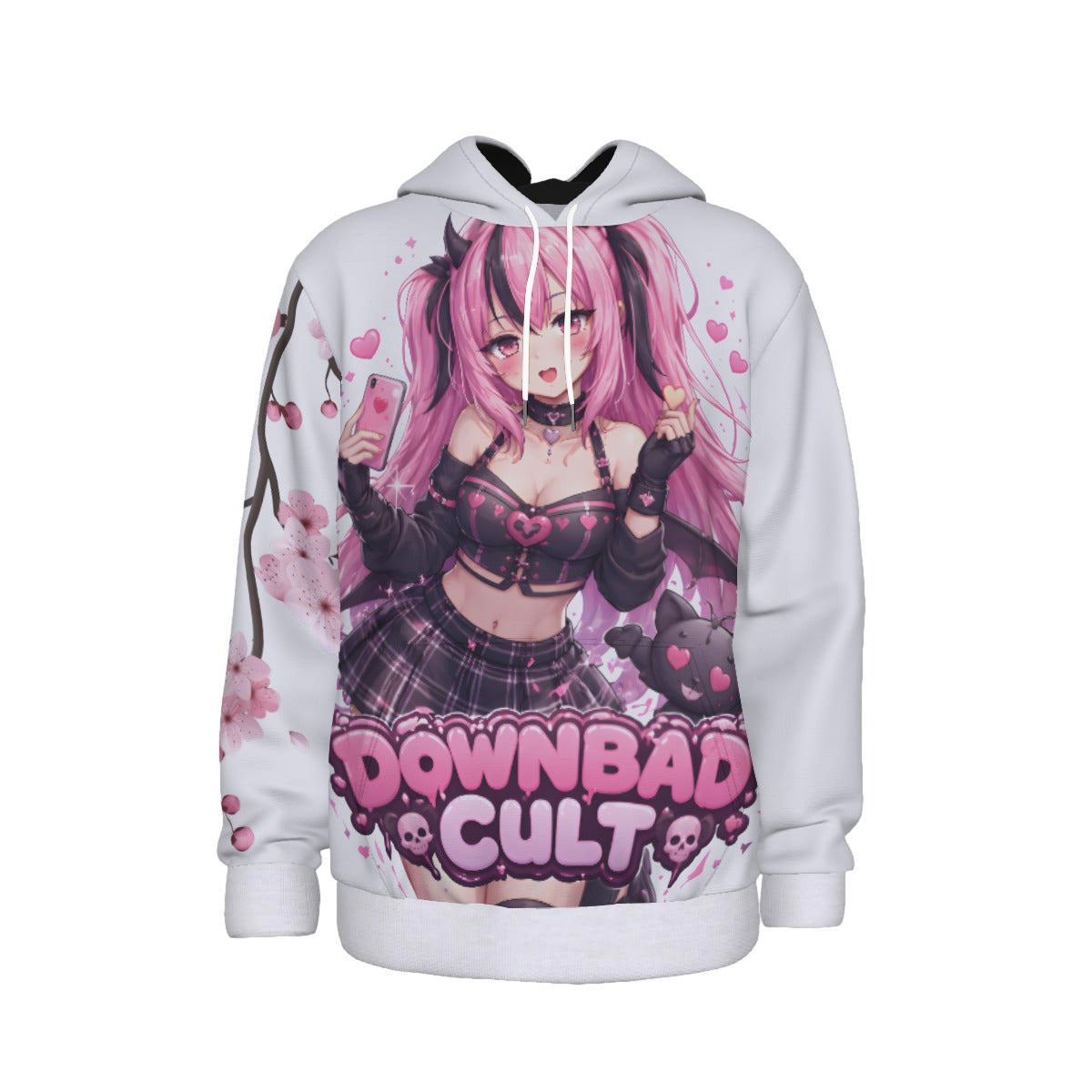 White DBC Yandere Pullover Hoodie