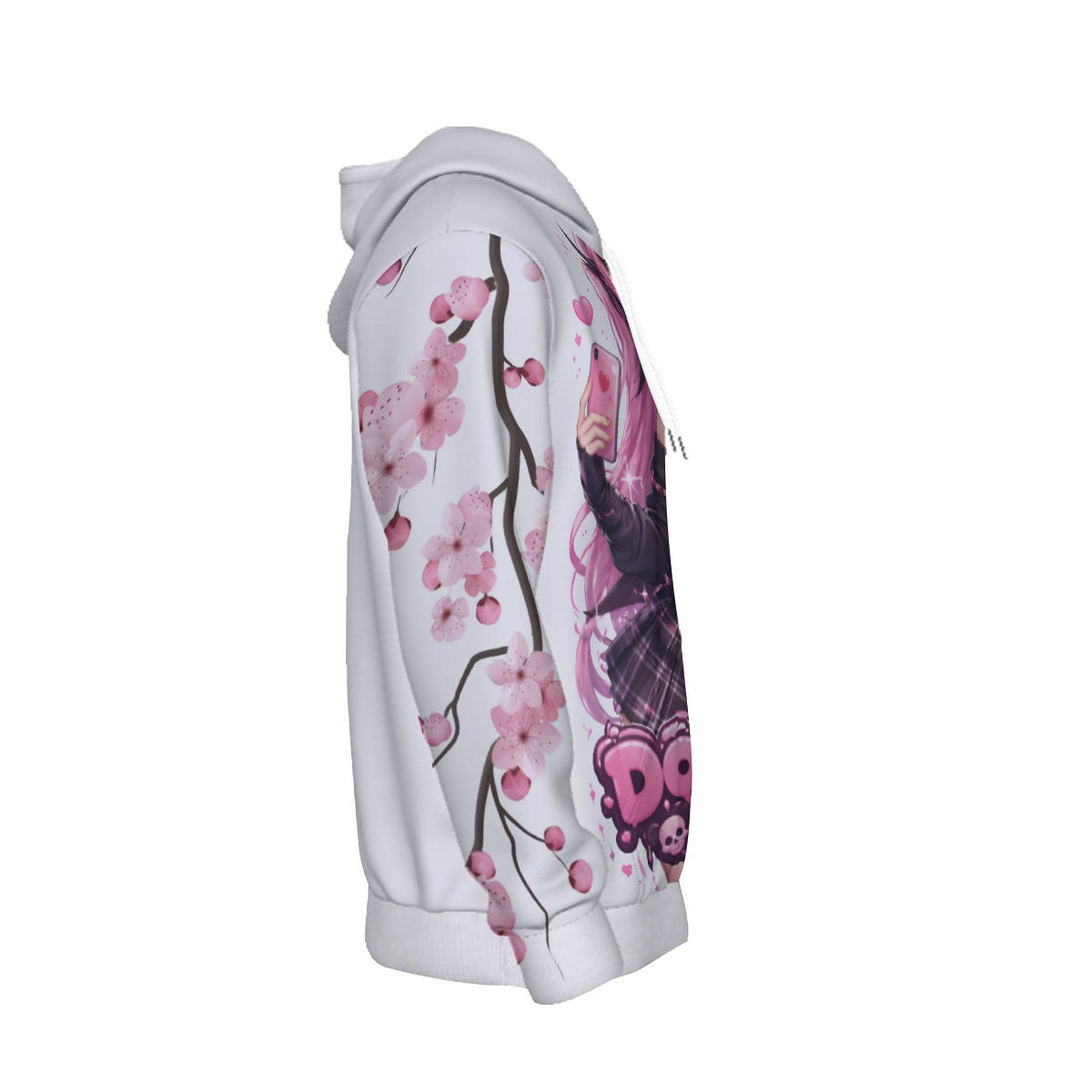 White DBC Yandere Pullover Hoodie