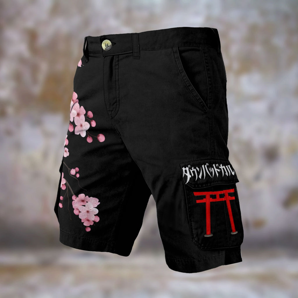 Japanese Sakura Cargo Shorts