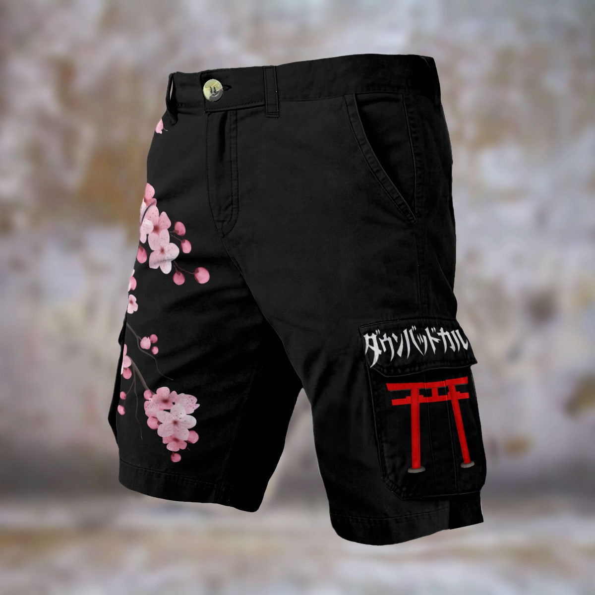 Japanese Sakura Cargo Shorts