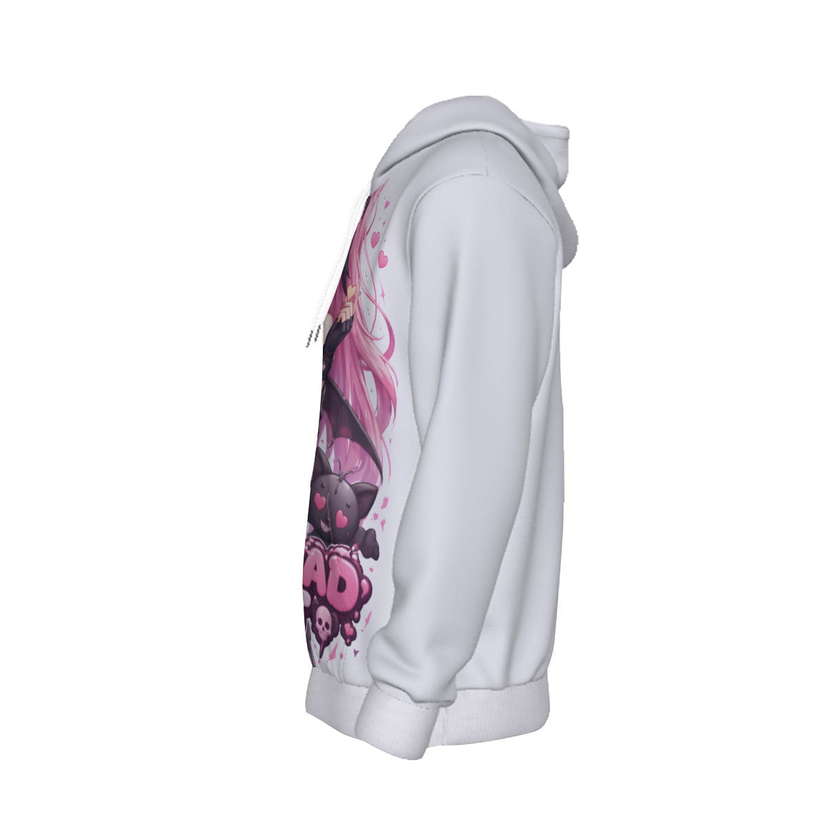 White DBC Yandere Pullover Hoodie