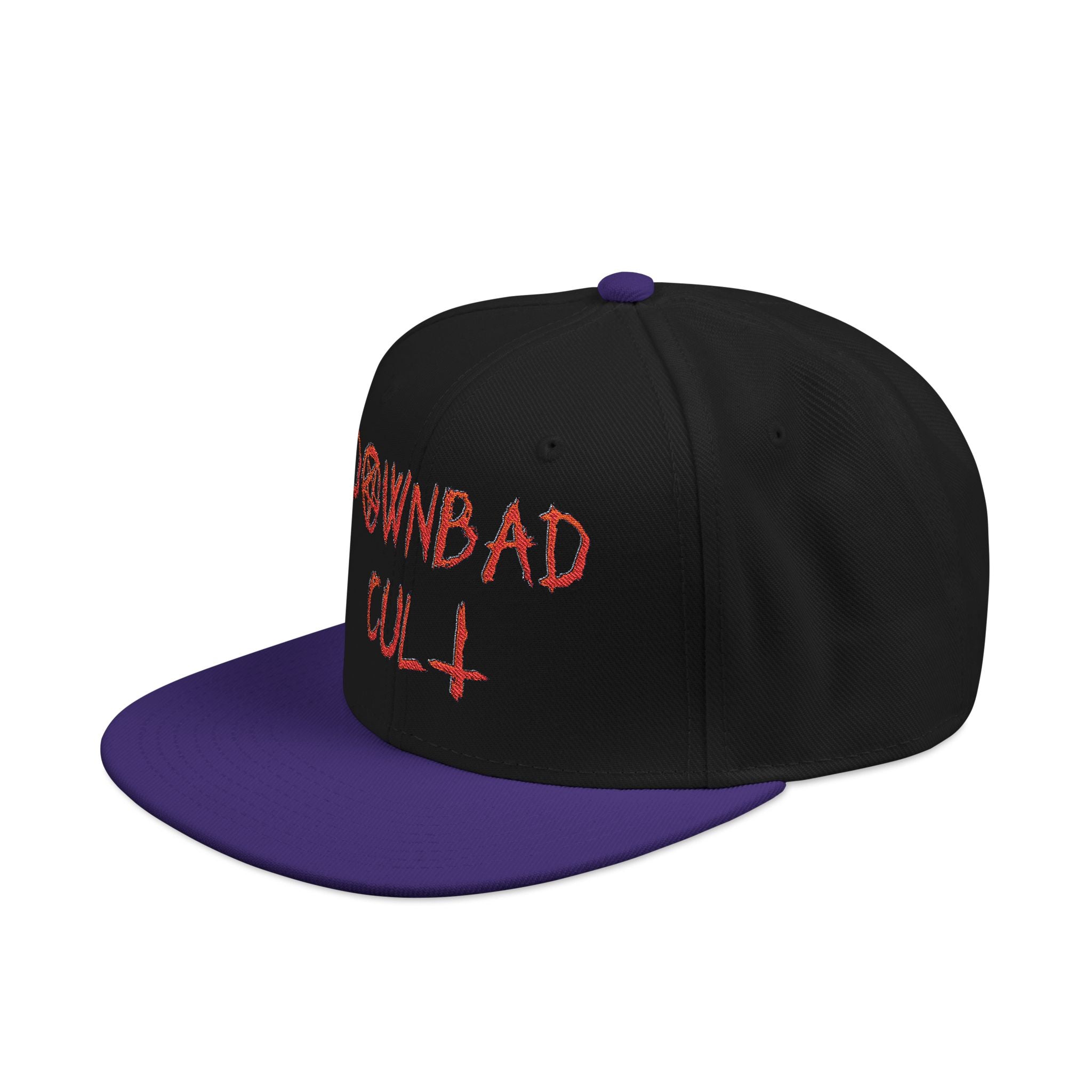Embroidered Snapback Hat – Downbad Cult Design