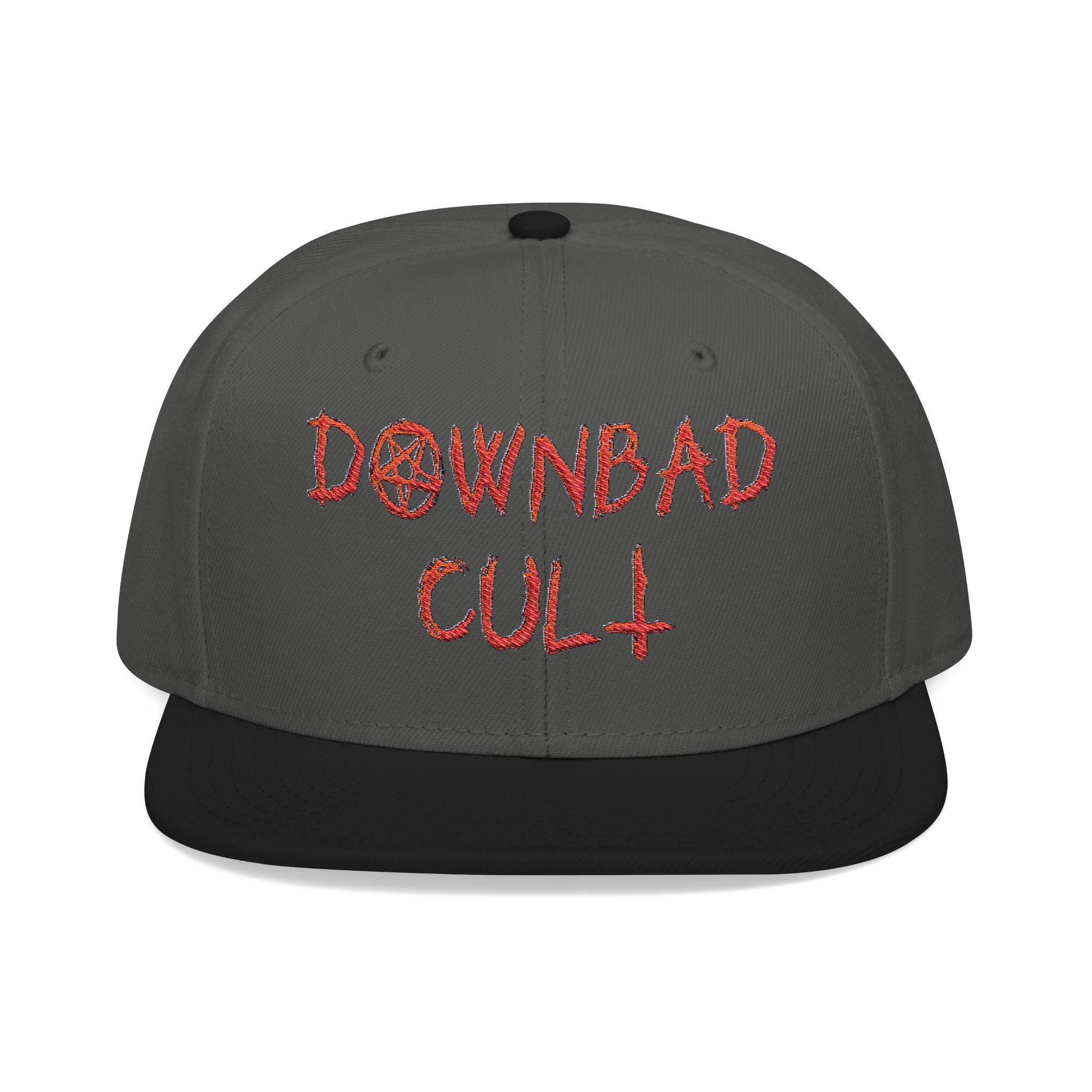 Embroidered Snapback Hat – Downbad Cult Design