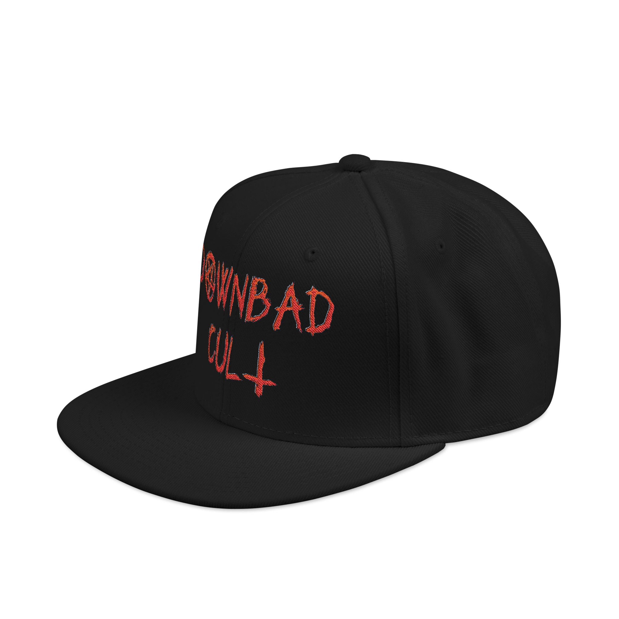 Embroidered Snapback Hat – Downbad Cult Design