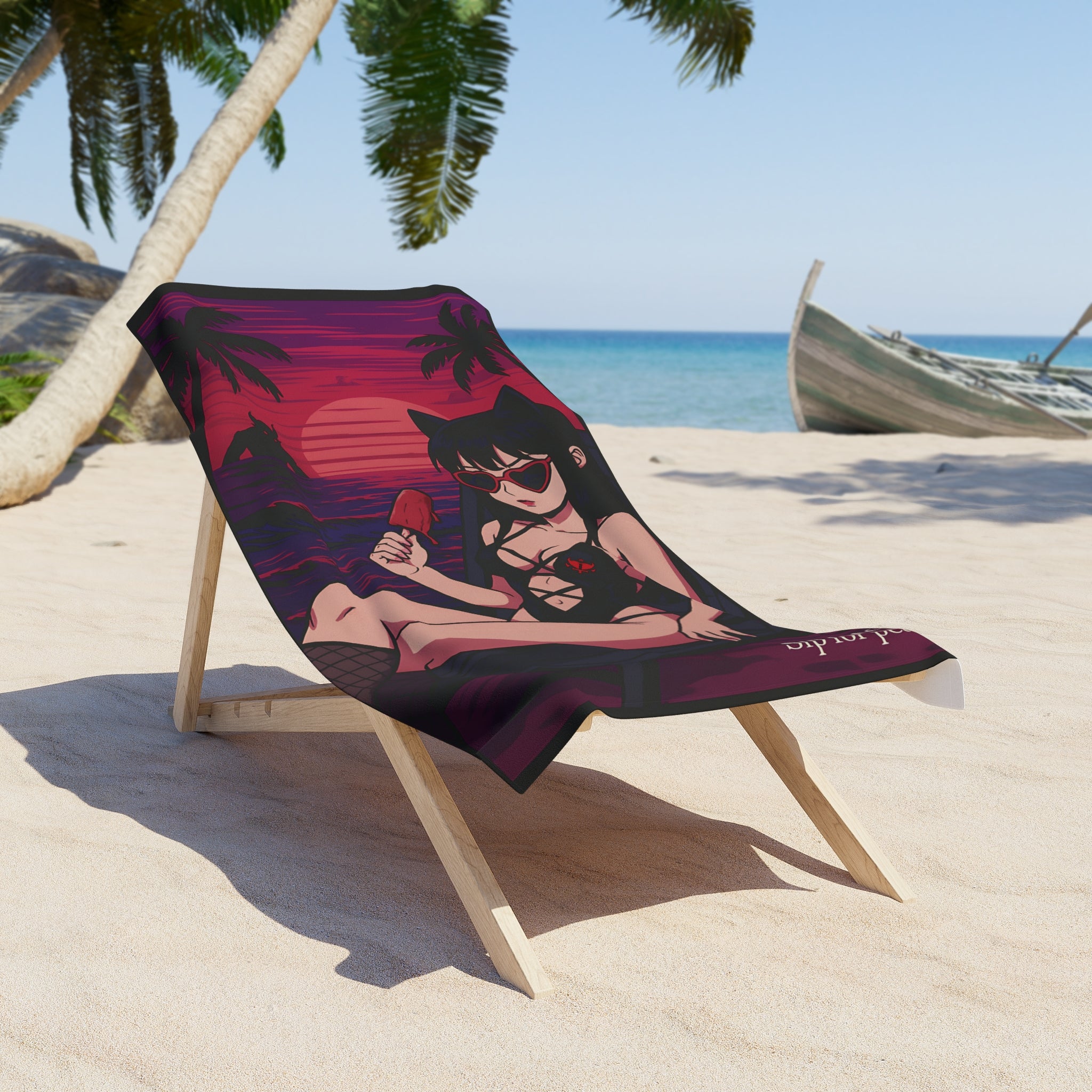 Demon Girl Beach Towel